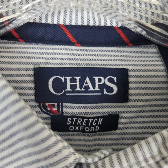 Chaps Heritage Striped Button Down Shirt Men's Large NWT Long Sleeve Casual - Picture 9 of 13